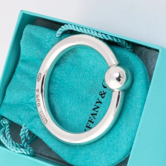 Tiffany & Co. Brand New Sterling Silver 1837 Baby Rattle Ring - Picture 1 of 2